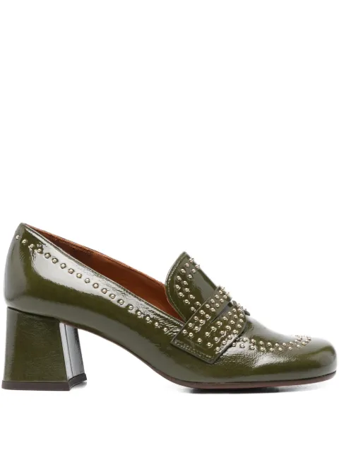 Chie Mihara 60mm Muleah studded block-heel pumps Green MULEAH