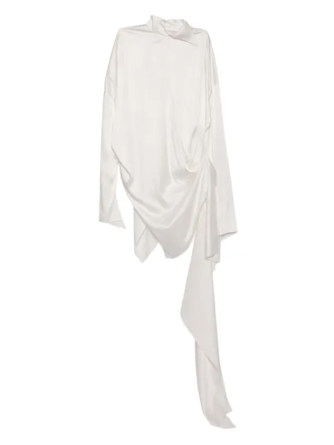 Gaze De Lin asymmetric dress White GDFDR123
