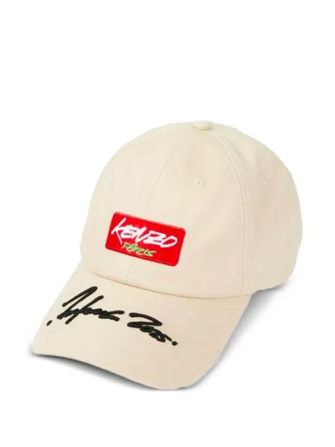 Kenzo logo-patch baseball cap White FF68AC301F44