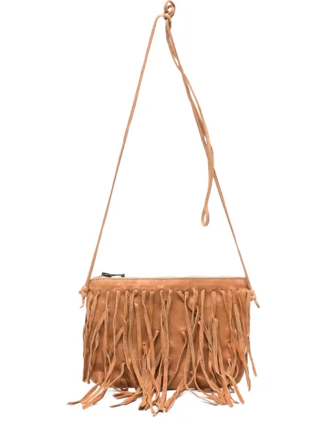 SOMMET small fringe-detail leather crossbody bag Brown COUNTRYFRANGE