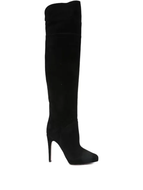 Casadei 100mm suede knee-high stiletto boots Black 1T079A1001NOMAD