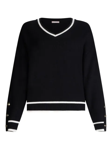 LIU JO contrasting-trim sweater Black TF5229MS59L
