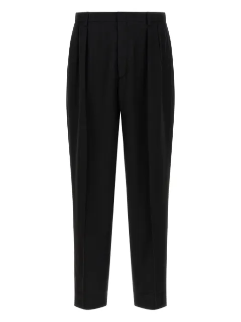 Cellar Door pleated pin-tuck trousers Black WA110532WQ78299