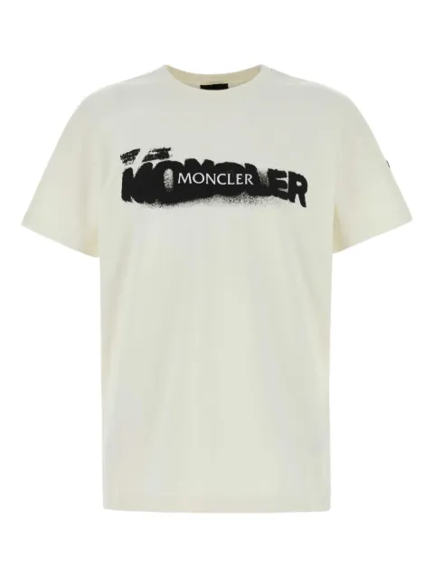 Moncler spray-print cotton T-shirt Neutrals K20918C0001089AUG