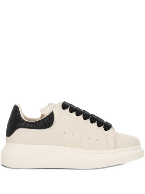 Alexander McQueen Oversized leather low-top sneakers Neutrals 808173WHAEG