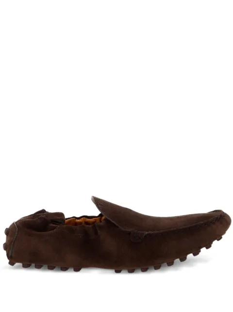 Tod's pebble-textured suede loafers Brown XXW22L0JB20M8W