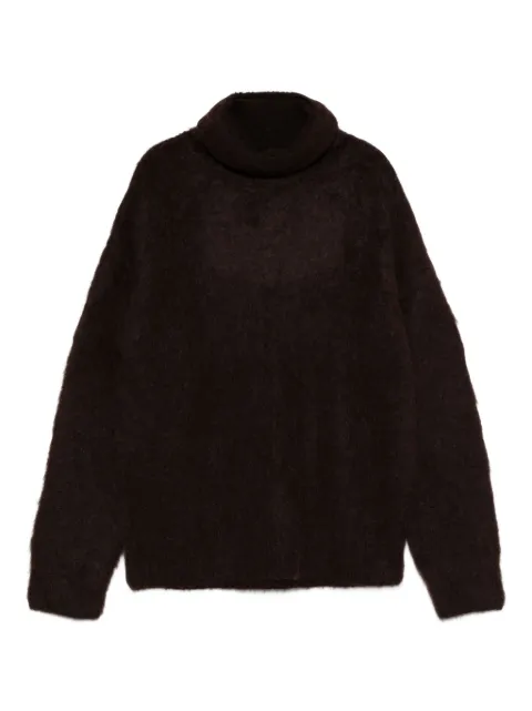 Uma Wang turtleneck fluffy sweater Brown UK7174