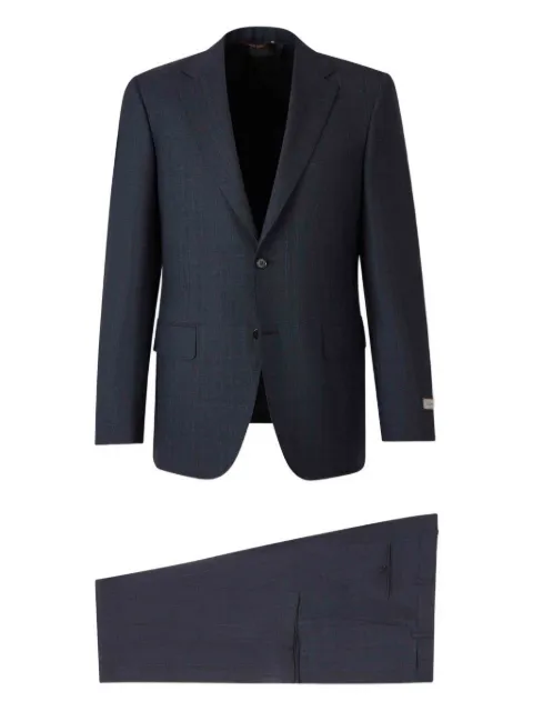 Canali checked suit Blue L1228019RBR05806