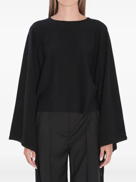 Max Mara Frais batwing gathered-cuff sweater Black 2521366101600