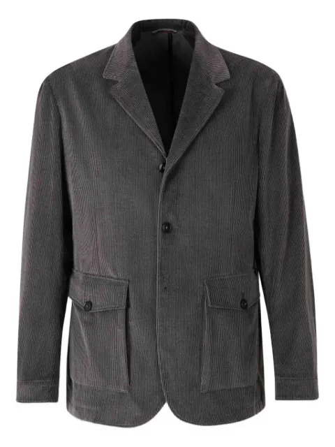Canali corduroy patch-pocket shirt jacket Brown SE31018RAX05276