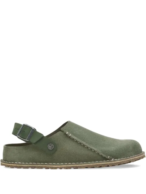 Birkenstock Lutry Premium "leather thyme" slingback mules Green 1027926