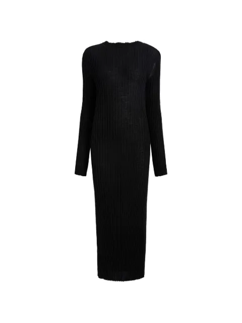 KHAITE ribbed open-back midi dress Black 8306511