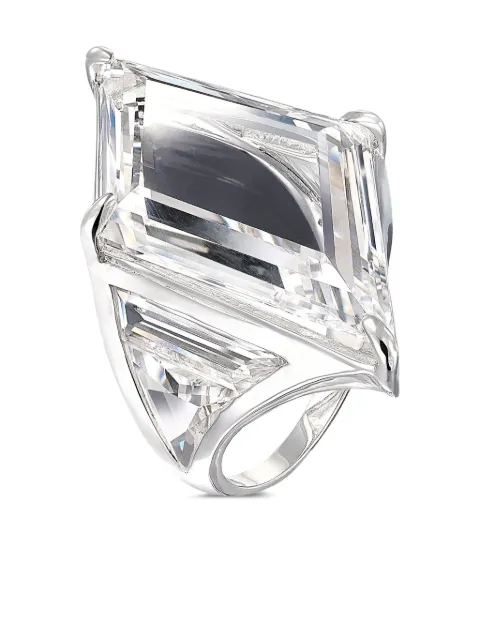 Anabela Chan rhodium vermeil Trinity's Shard ring Silver ACFL03RSWGWS