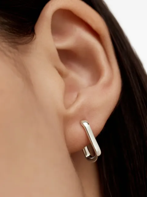 Monica Vinader Alta Capture huggie earrings Silver SSEAALHENON