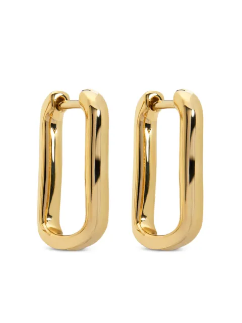 Monica Vinader recycled 18K gold vermeil Alta capture huggie earrings Gold GPEAALHENON