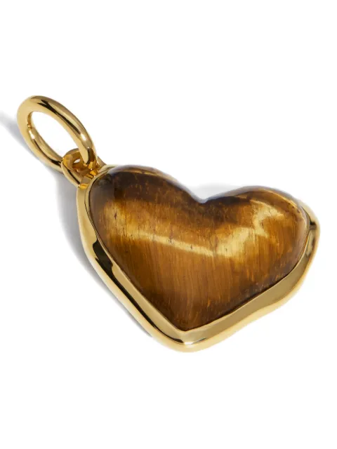 Monica Vinader 18K gold-vermeil and tiger-eye pendant necklace Brown GPPTGSHETGE