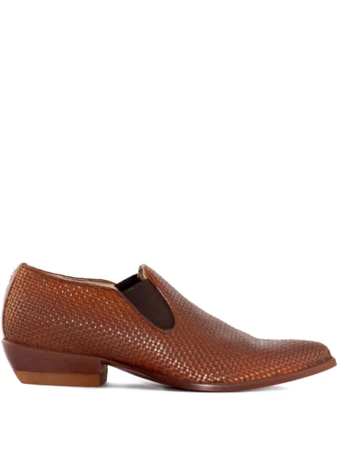 Sonora 30mm woven leather slip-on boots Brown PF6294FBE89