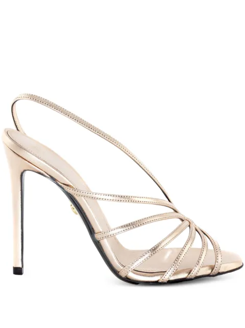 Alevì 120mm leather slingback sandals Neutrals L26WC001U0795445