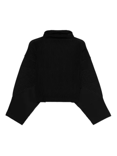 Homme Plissé Issey Miyake Mc June pleated high-neck T-shirt Black HP56JK12715NERO