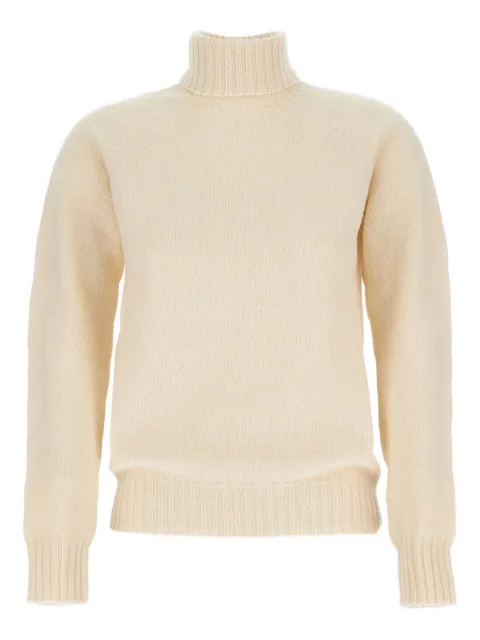 Drumohr wool turtleneck sweater White L5W114TL125