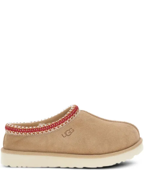 UGG braided-trim suede slippers Brown 1174470