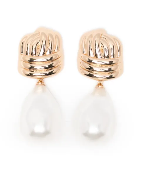 Self-Portrait pear-drop earrings Gold RS26620EGD
