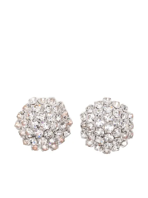 Self-Portrait crystal flower earrings Silver RS26615ESL
