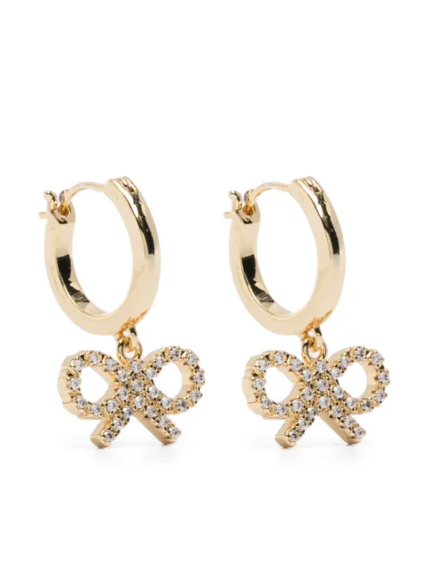 Self-Portrait bow hoop earrings Gold RS26607EGD