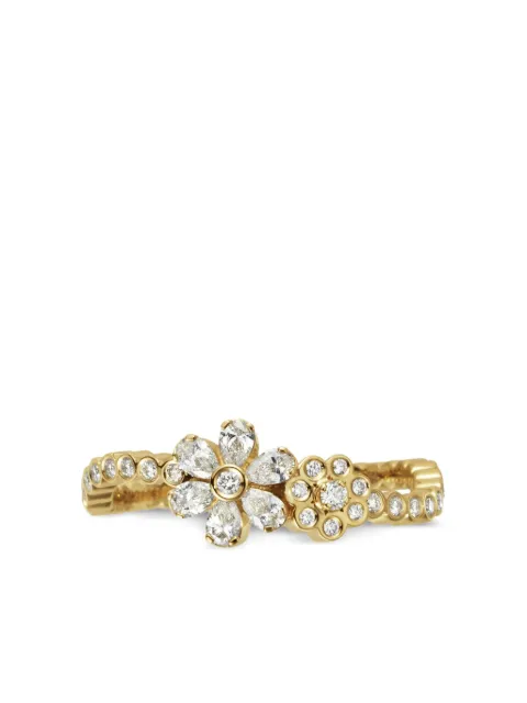 Sophie Bille Brahe 18K yellow gold Fleur diamond ring Gold RI26FLOTWOWH52