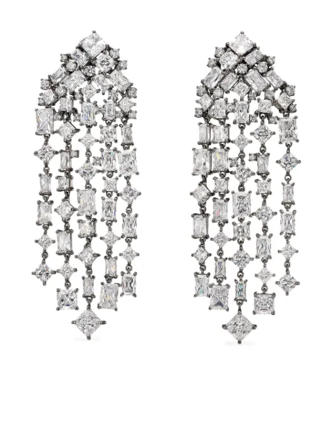 Anabela Chan 18K white gold vermeil/black rhodium vermeil Silver Smoke Cascade earrings Silver ACMT15ESBRWD