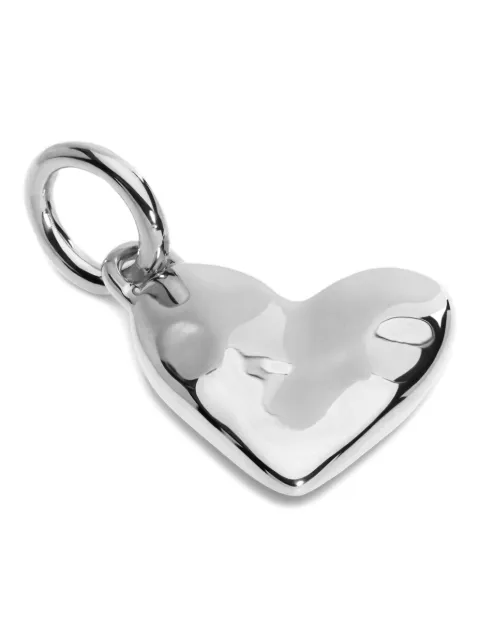 Monica Vinader hammered heart-pendant necklace Silver SSPTHRTPNON