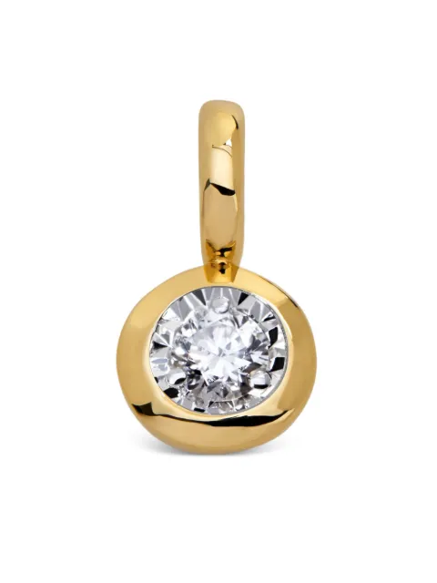 Monica Vinader Solitaire lab-grown diamond pendant Gold GPPTRONDLGD
