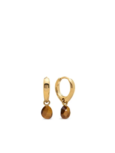 Monica Vinader tiger-eye drop huggie earrings Gold GPEANDRPTGE