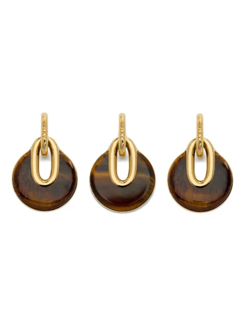 Monica Vinader tiger-eye gold-vermeil pendant Brown GPPTKYGRTGE