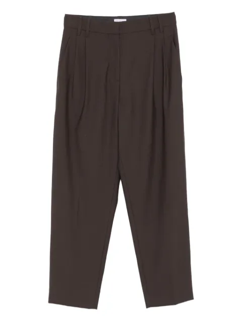 Brunello Cucinelli pleated wool straight trousers Brown M0W07P8308C019