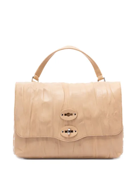 Zanellato pleated stud-detail shoulder bag Neutrals 680902090000S