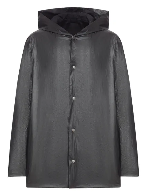 Rick Owens hooded button-fastening jacket Black RR02E1715PCT