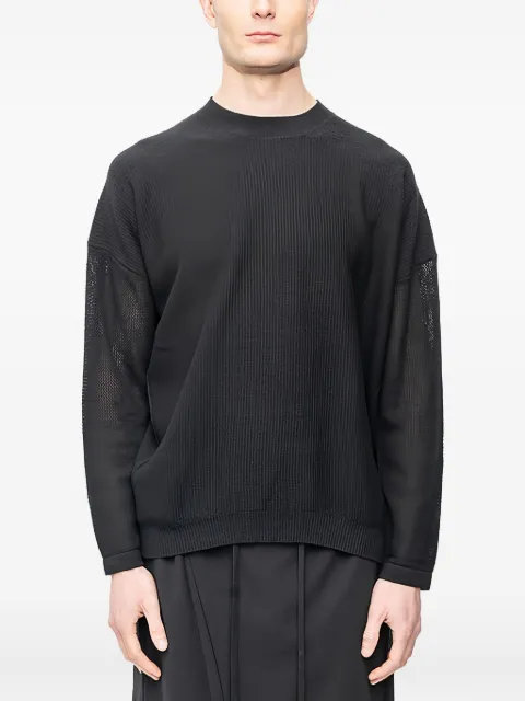 Devoa open-knit pullover sweater Black SKTCSMM