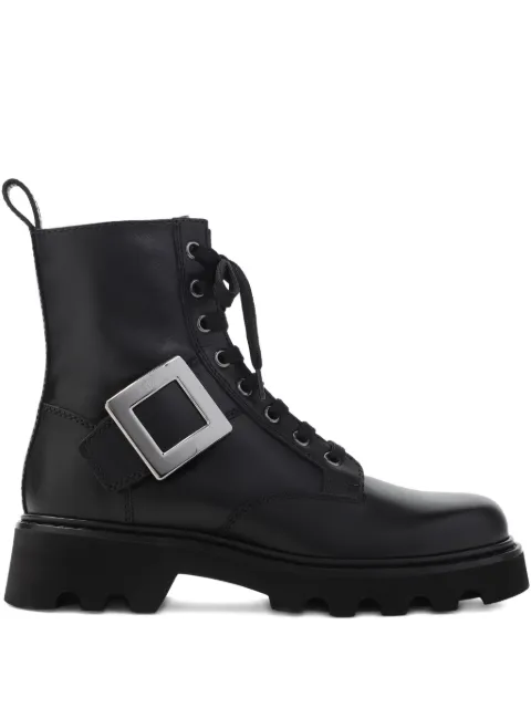 Roger Vivier buckle-detail lace-up boots RVW78442760TTQ