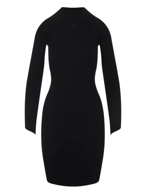Courrèges ribbed high-neck dress Black 325MRO690FI0001