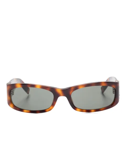 Saint Laurent Eyewear rectangle logo-embellished sunglasses Brown SLM152003