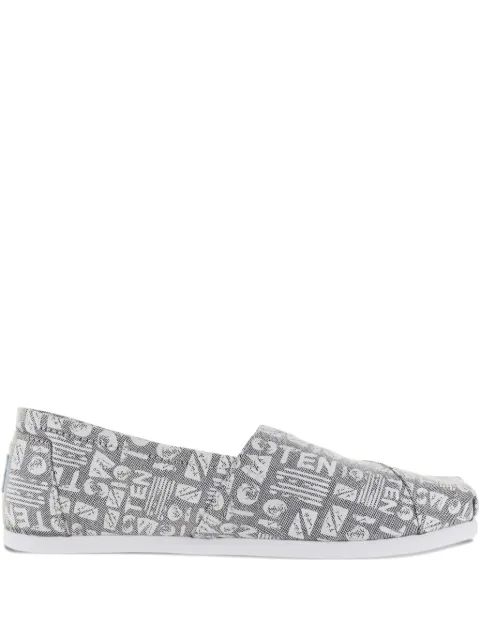 Toms Alpargata geometric-print loafers Grey 10008061