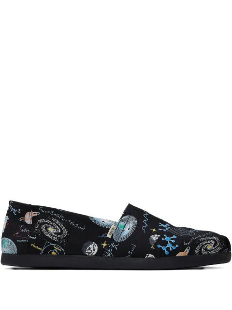 Toms Alpargata science-print loafers Black 10014647