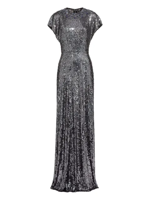 Jenny Packham Odisha sequinned gown Grey ZCD136L