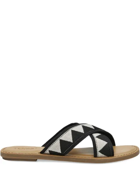 Toms Viv geometric-pattern cross-strap sandals Black 10011780