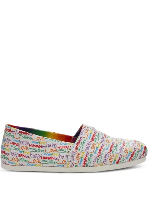 Toms rainbow-print espadrilles White 10014583