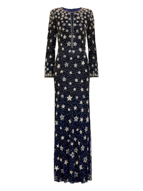 Jenny Packham star-embellished maxi dress Blue ZCD131L