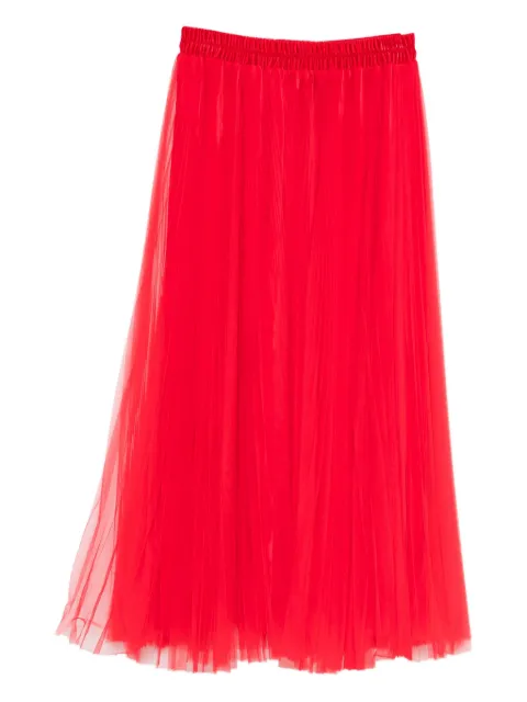 STYLAND pleated-tulle midi skirt Red B016224386