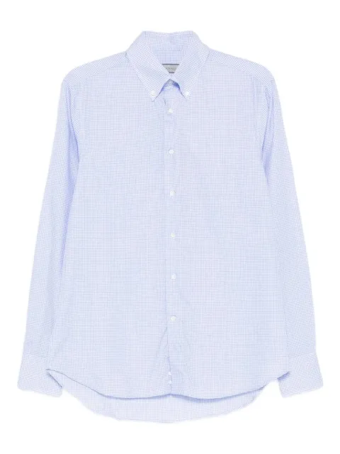 Canali gingham-check shirt Blue GD03458CCL7048