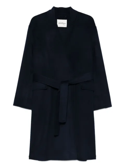 Ottod'Ame belted-wrap midi coat Blue DJ0051